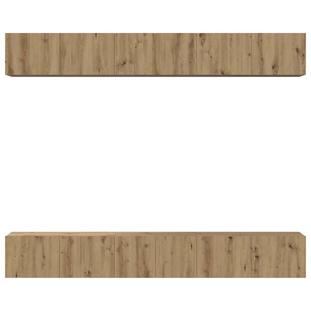 Set mobile TV 6 pcs Rovere artigianale Legno multistrato