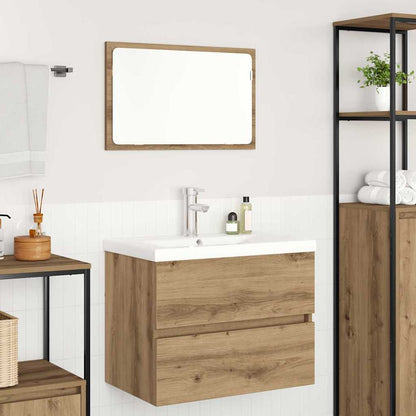 Set di mobili per il bagno 3 pz Rovere artigianale | homemem39