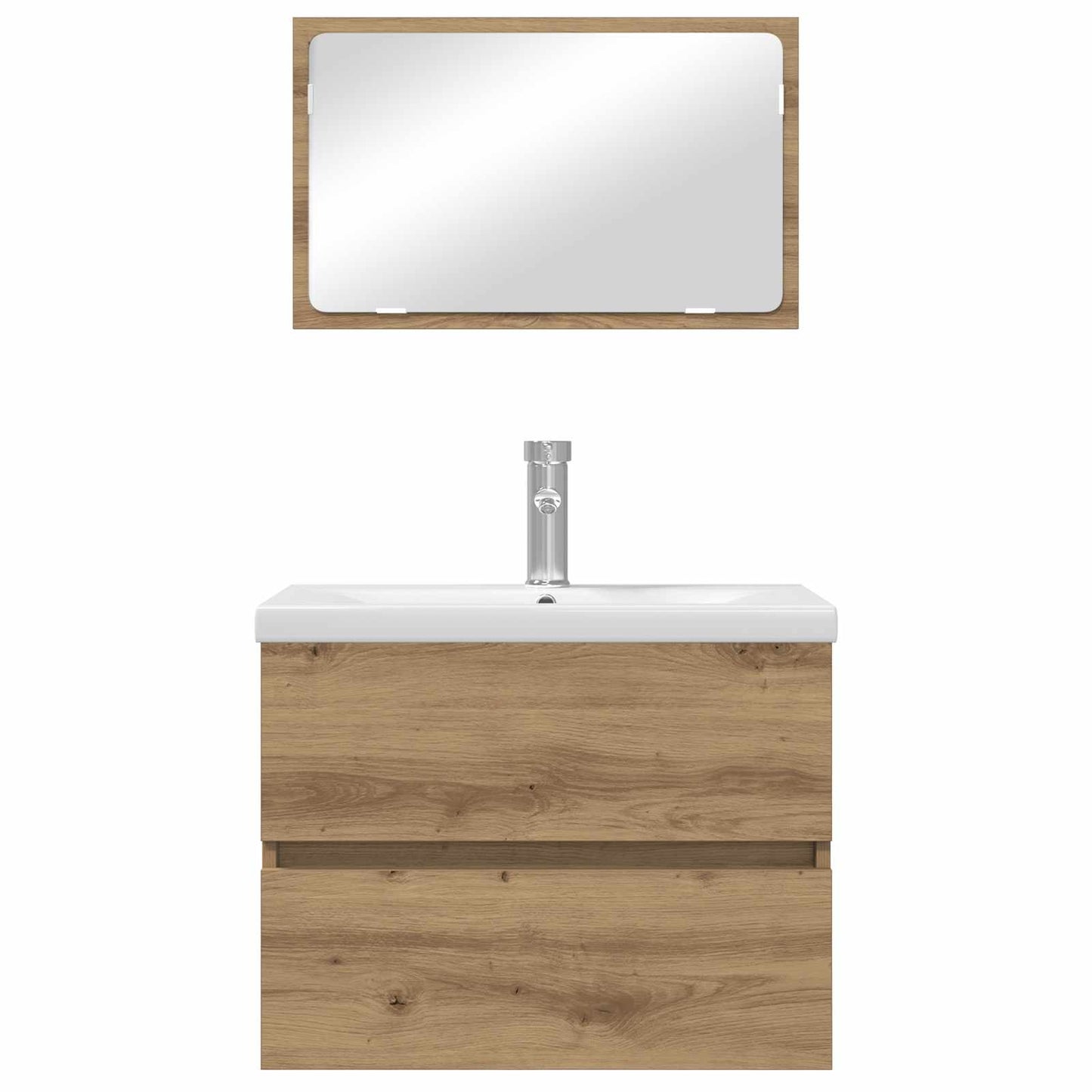 Set di mobili per il bagno 3 pz Rovere artigianale | homemem39