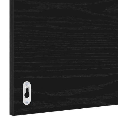 Set di mobili per il bagno 2 pcs Rovere Nero Legno multistrato | homemem39