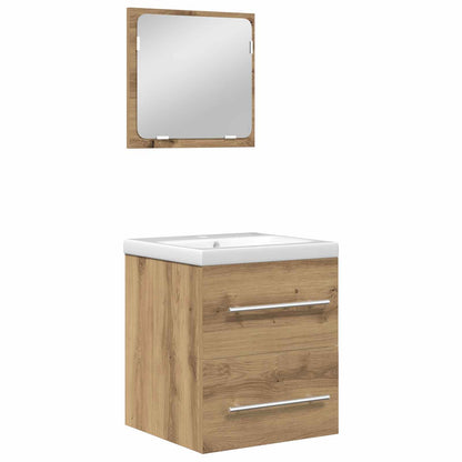 Set di mobili per il bagno 2 pcs Rovere artigianale | homemem39