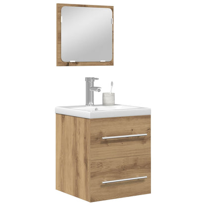 Set di mobili per il bagno 2 pcs Rovere artigianale | homemem39