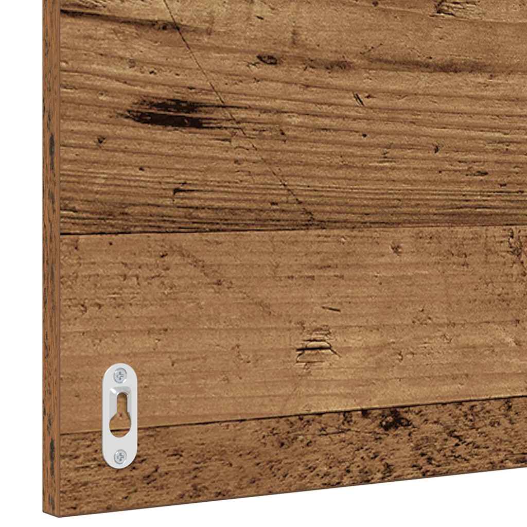 Set di mobili per il bagno 2 pcs Legno Antico e Bianco | homemem39