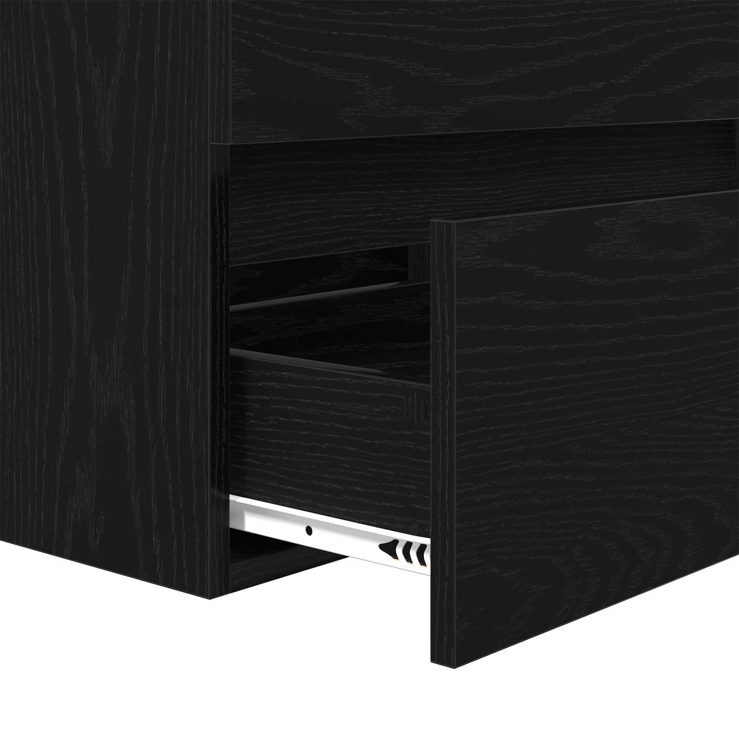 Set di mobili per il bagno 2 pcs Rovere Nero e Bianco | homemem39