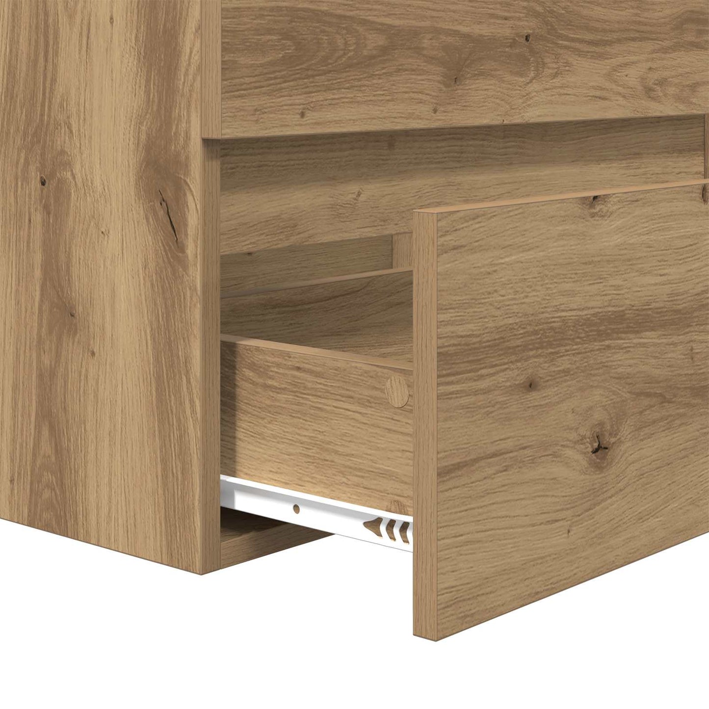 Set di mobili per il bagno 2 pcs Rovere Artigiano e Bianco | homemem39