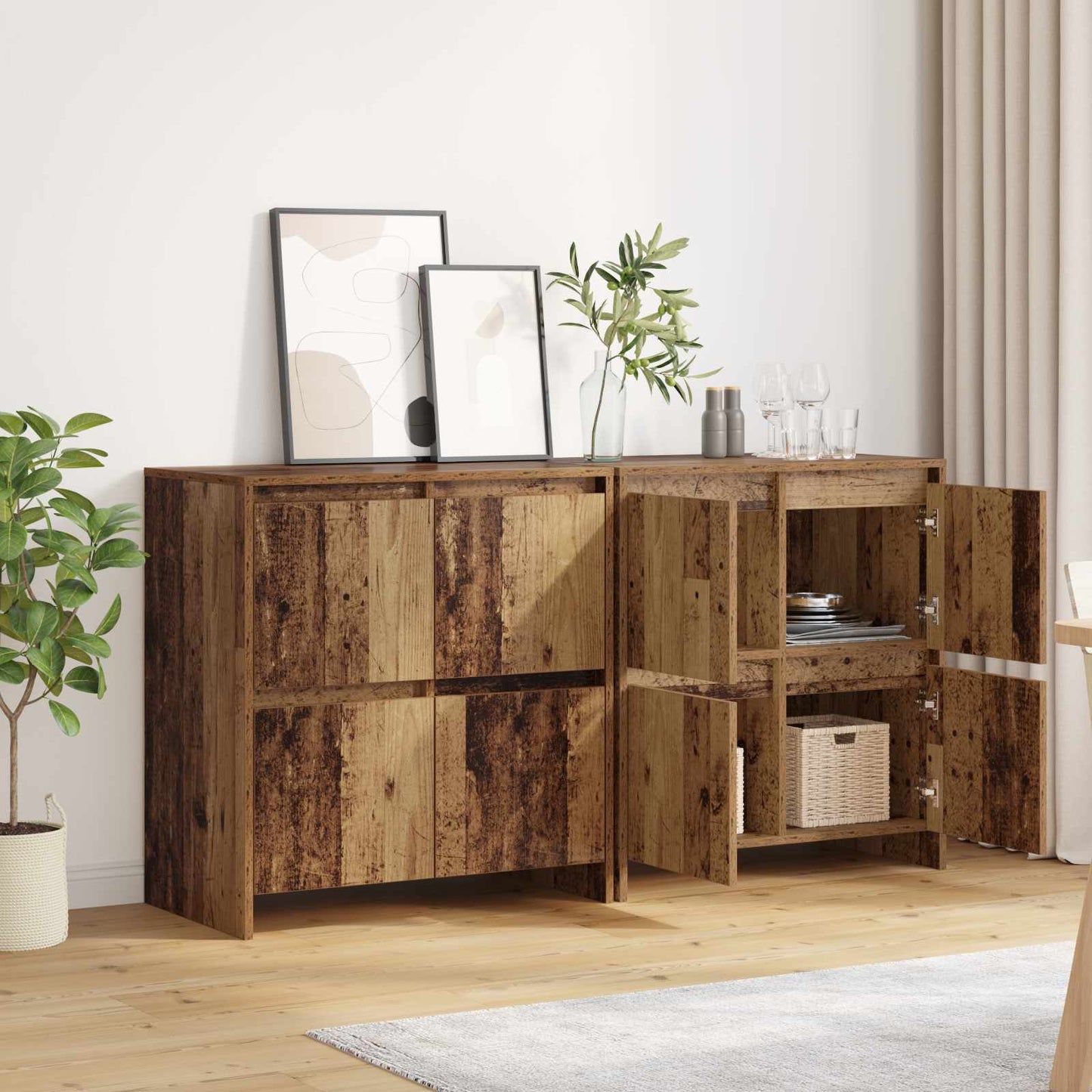 Sideboards 2 pcs Legno vecchio 70 x 41 x 75 cm