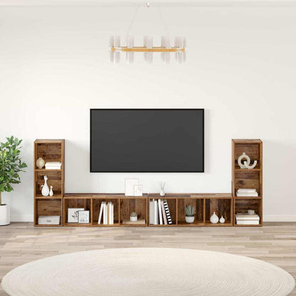 Set mobile TV 4 pcs Legno vecchio 37 x 35 x 107,5 cm