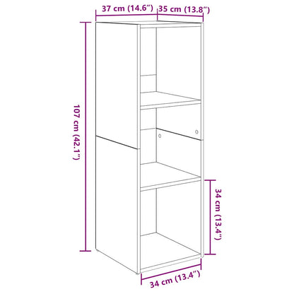 Set mobile TV 4 pcs Legno vecchio 37 x 35 x 107,5 cm