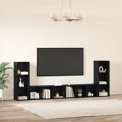 Set mobile TV 4 pcs Rovere Nero 37 x 35 x 107,5 cm
