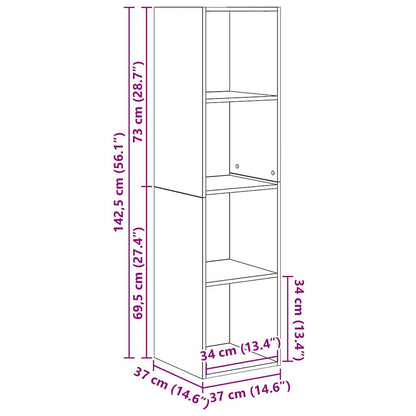 Set mobile TV 2 pcs Legno vecchio 37 x 37 x 142,5 cm
