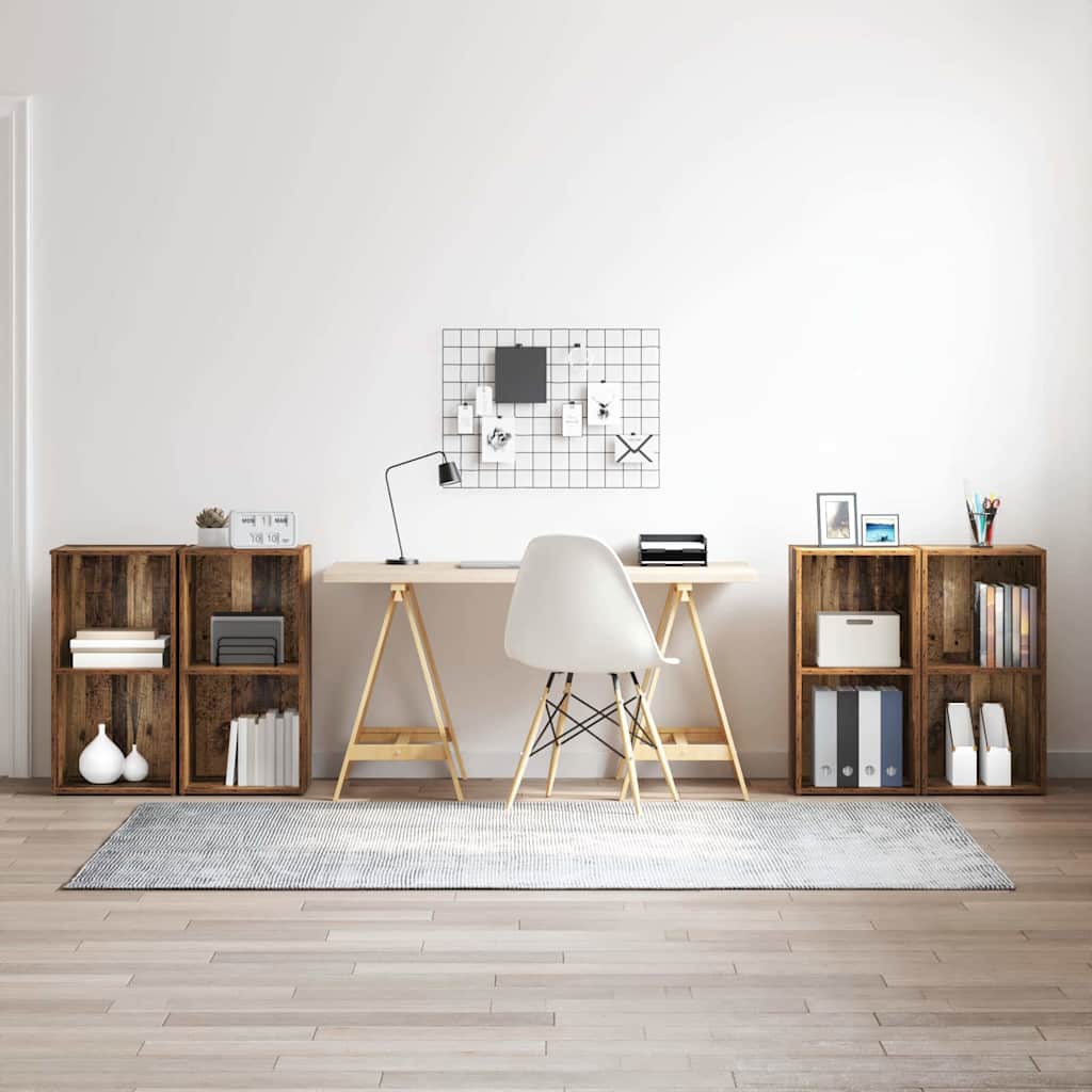 Set mobile TV 4 pcs Legno vecchio 37 x 37 x 72 cm