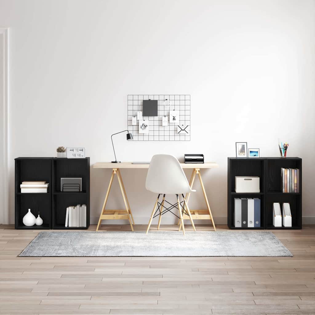 Set mobile TV 4 pcs Rovere Nero 37 x 37 x 72 cm