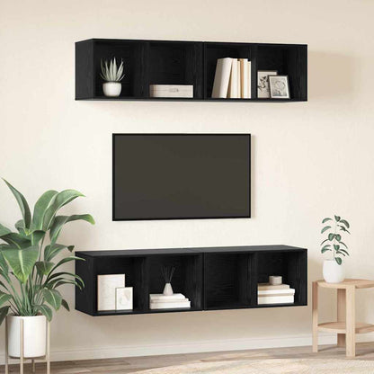 Set mobile TV 4 pcs Rovere Nero 37 x 37 x 72 cm