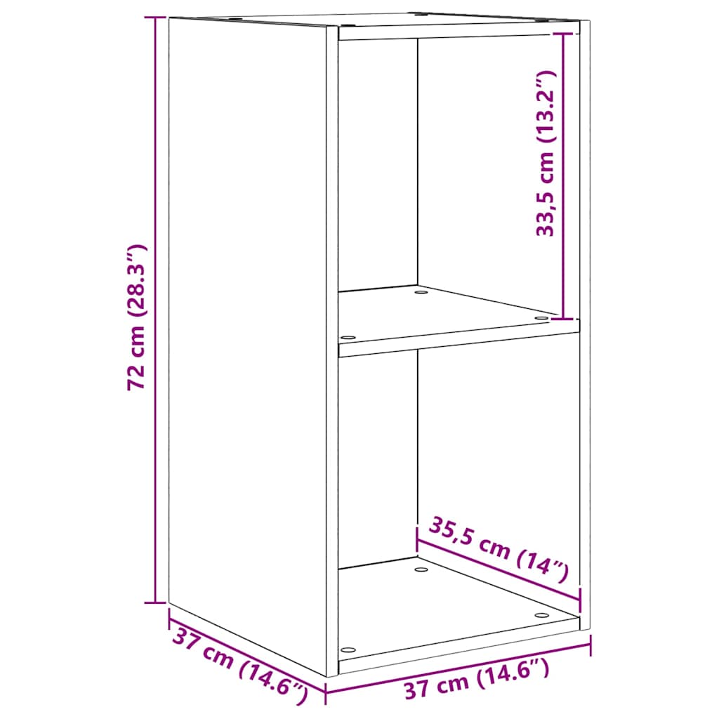 Set mobile TV 4 pcs Rovere Nero 37 x 37 x 72 cm