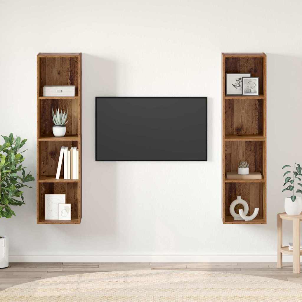 Set mobile TV 2 pcs Marrone 37 x 37 x 142,5 cm