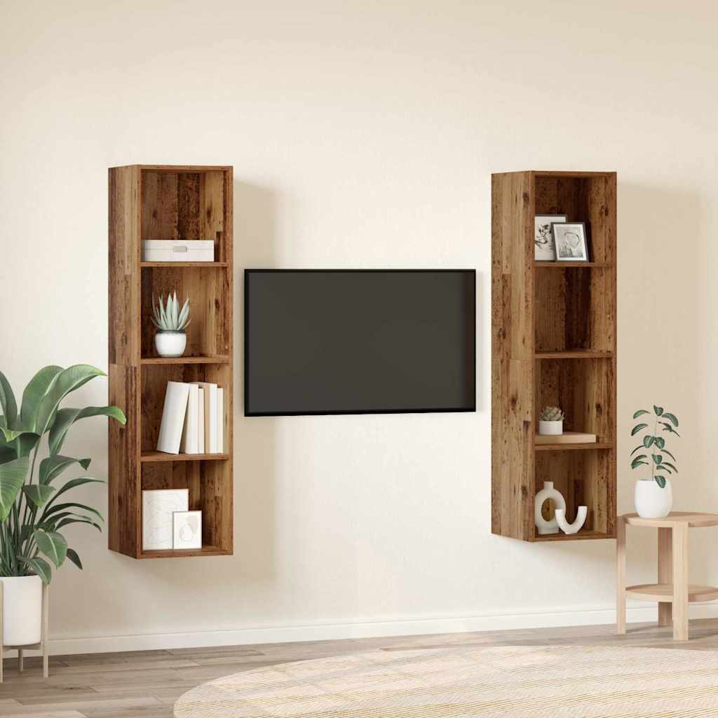 Set mobile TV 2 pcs Marrone 37 x 37 x 142,5 cm