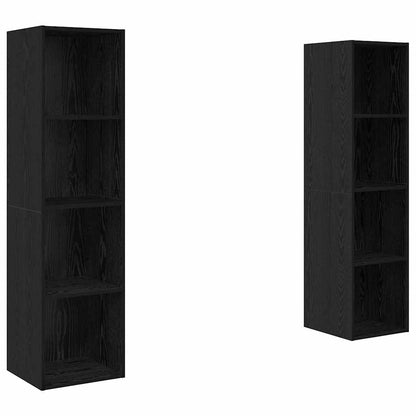 Set mobile TV 2 pcs Nero 37 x 37 x 142,5 cm Legno multistrato