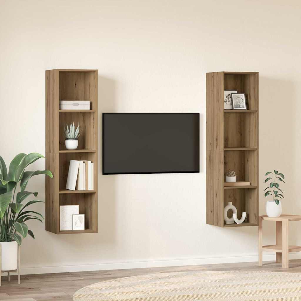 Set mobile TV 2 pcs Marrone 37 x 37 x 142,5 cm
