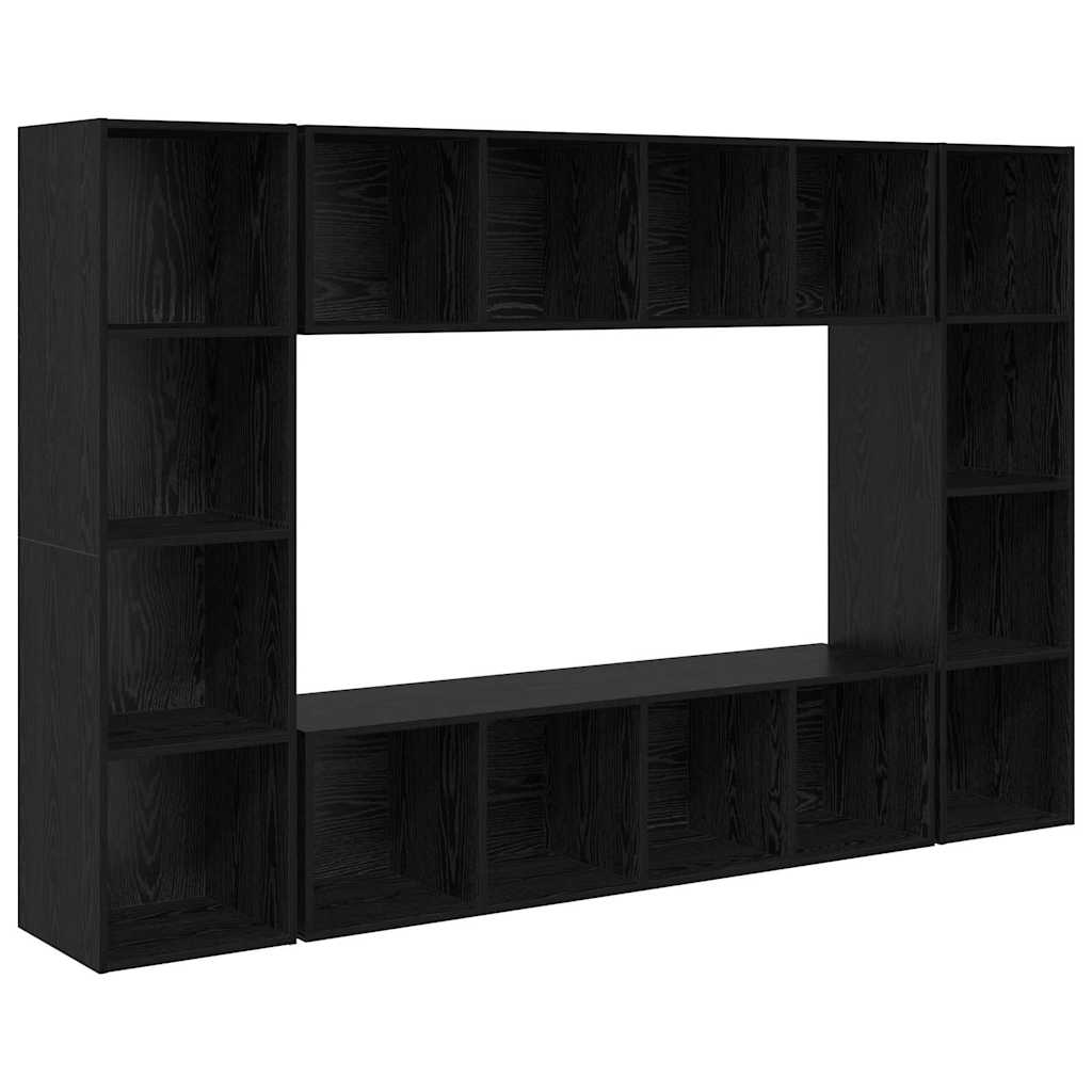 Set mobile TV 4 pcs Nero 37 x 37 x 142,5 cm Legno multistrato
