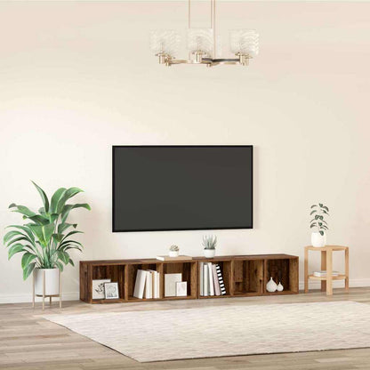 Set mobile TV 2 pcs Legno vecchio 37 x 35 x 107cm