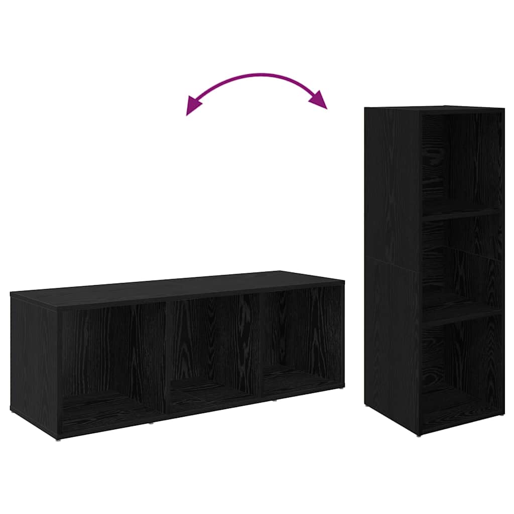 Set mobile TV 3 pcs Rovere Nero 37 x 35 x 107,5 cm
