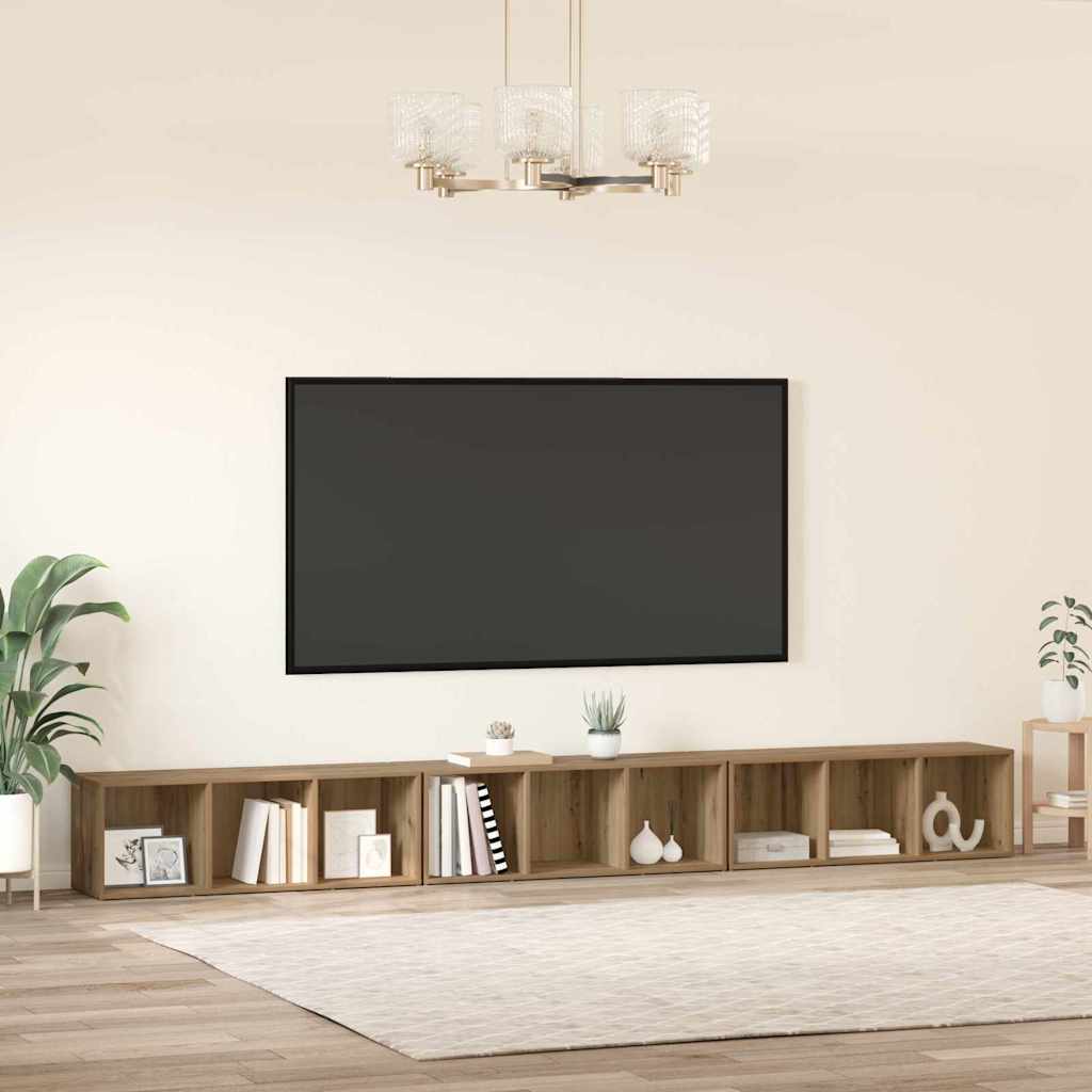 Set mobile TV 3 pcs Rovere artigianale 37 x 35 x 107,5 cm