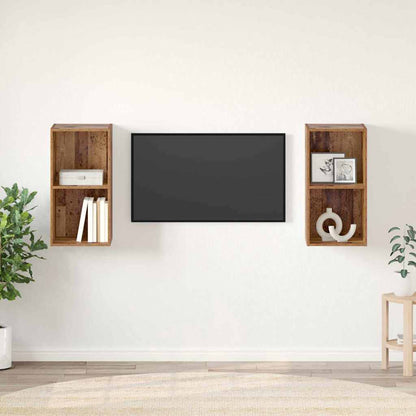 Set mobile TV 2 pcs Legno vecchio 37 x 37 x 72 cm