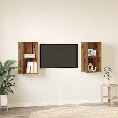 Set mobile TV 2 pcs Legno vecchio 37 x 37 x 72 cm