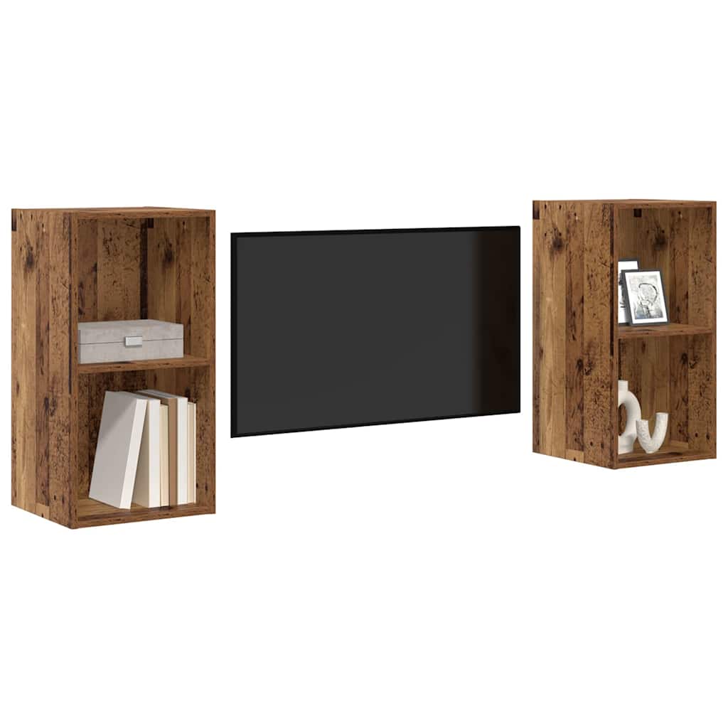Set mobile TV 2 pcs Legno vecchio 37 x 37 x 72 cm