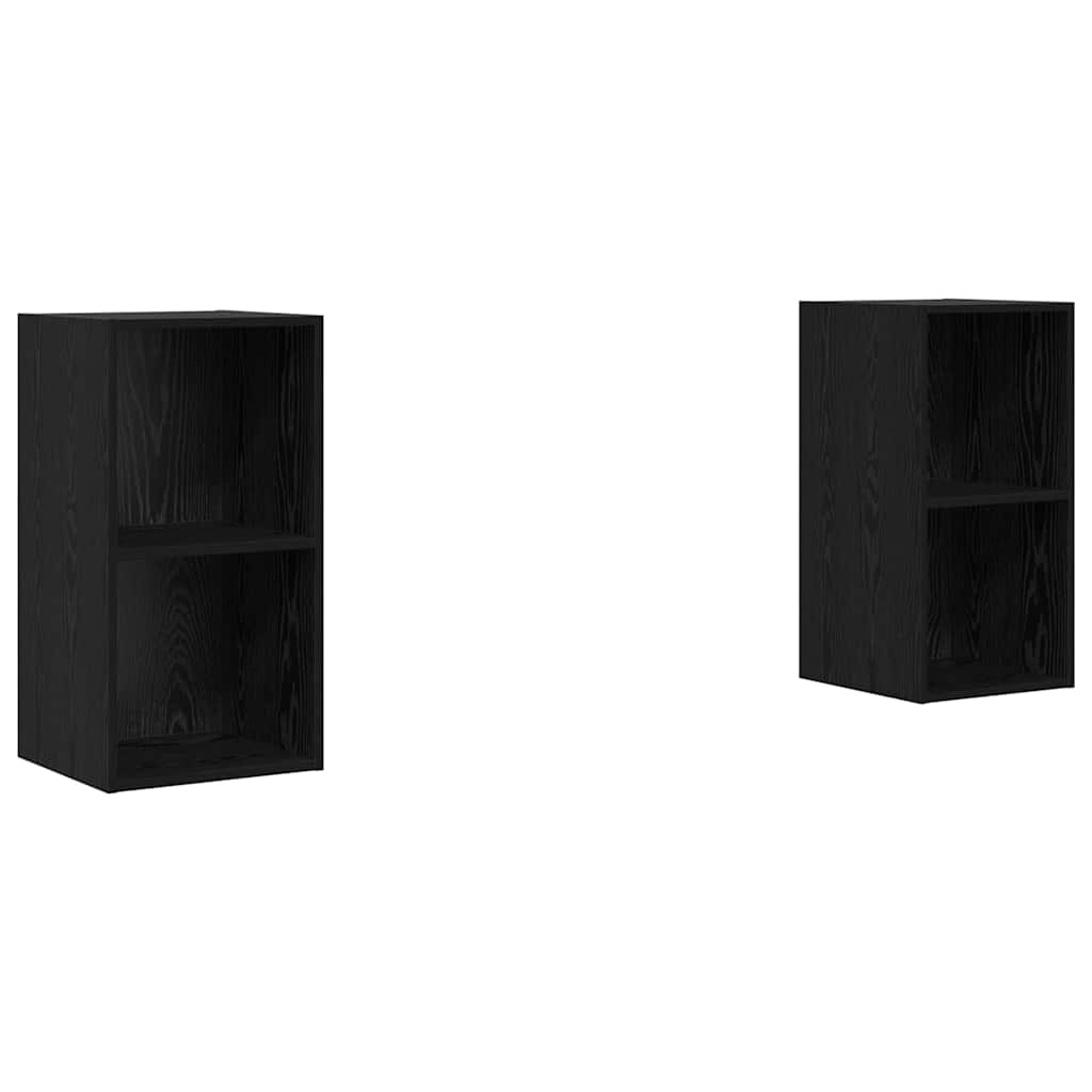 Set mobile TV 2 pcs Rovere Nero 37 x 37 x 72 cm