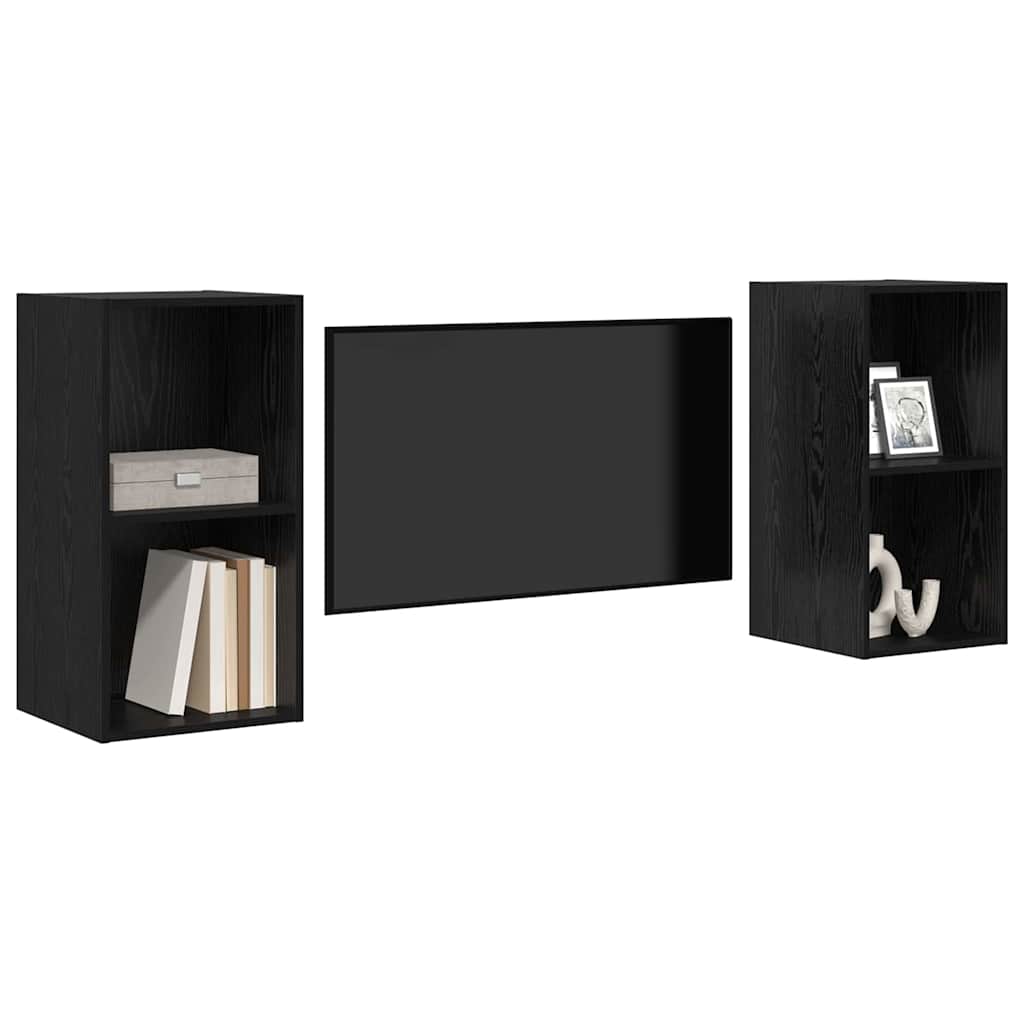 Set mobile TV 2 pcs Rovere Nero 37 x 37 x 72 cm