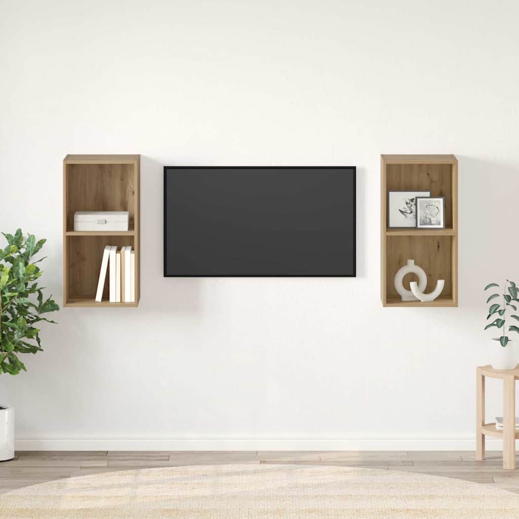 Set mobile TV 2 pcs Rovere artigianale 37 x 37 x 72 cm