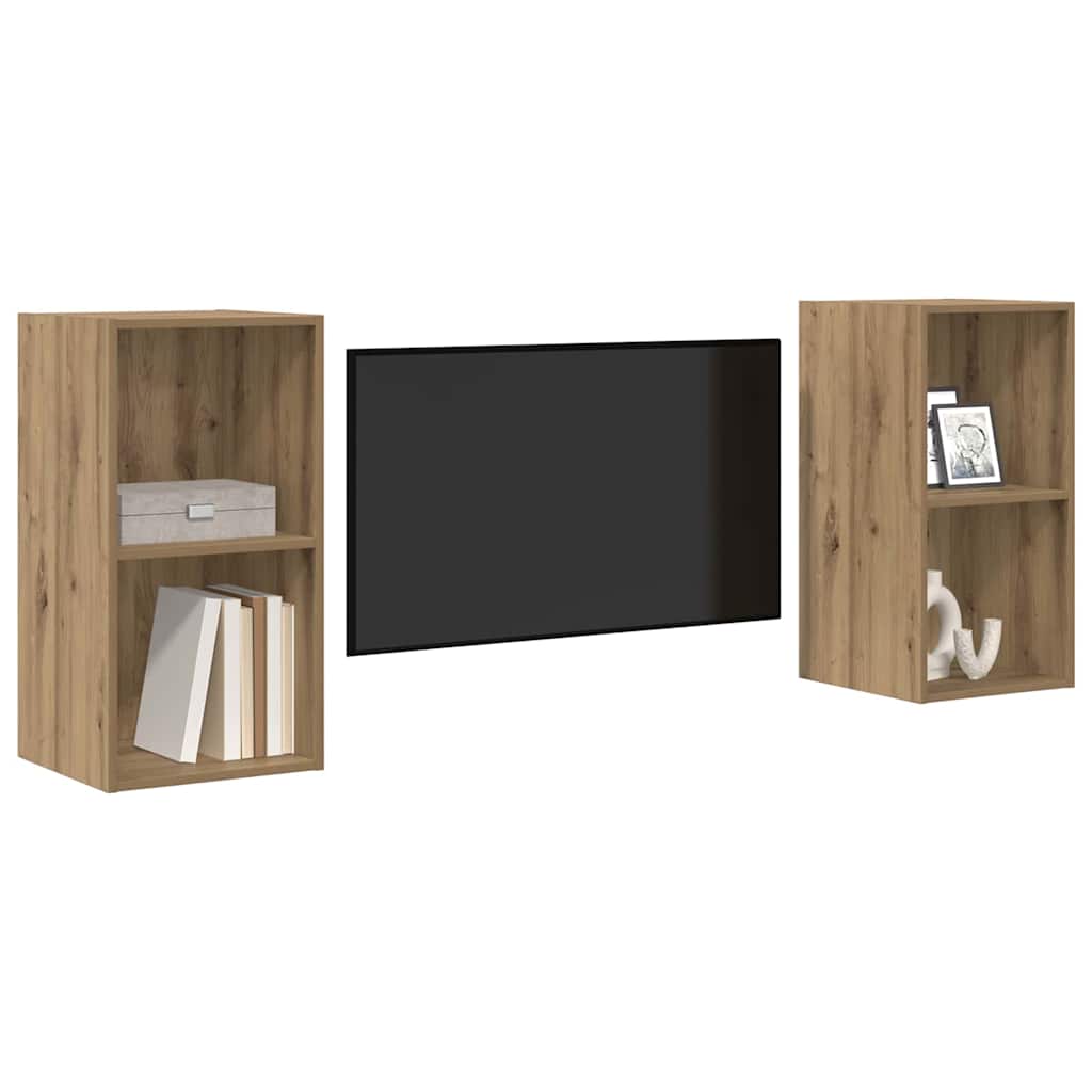 Set mobile TV 2 pcs Rovere artigianale 37 x 37 x 72 cm
