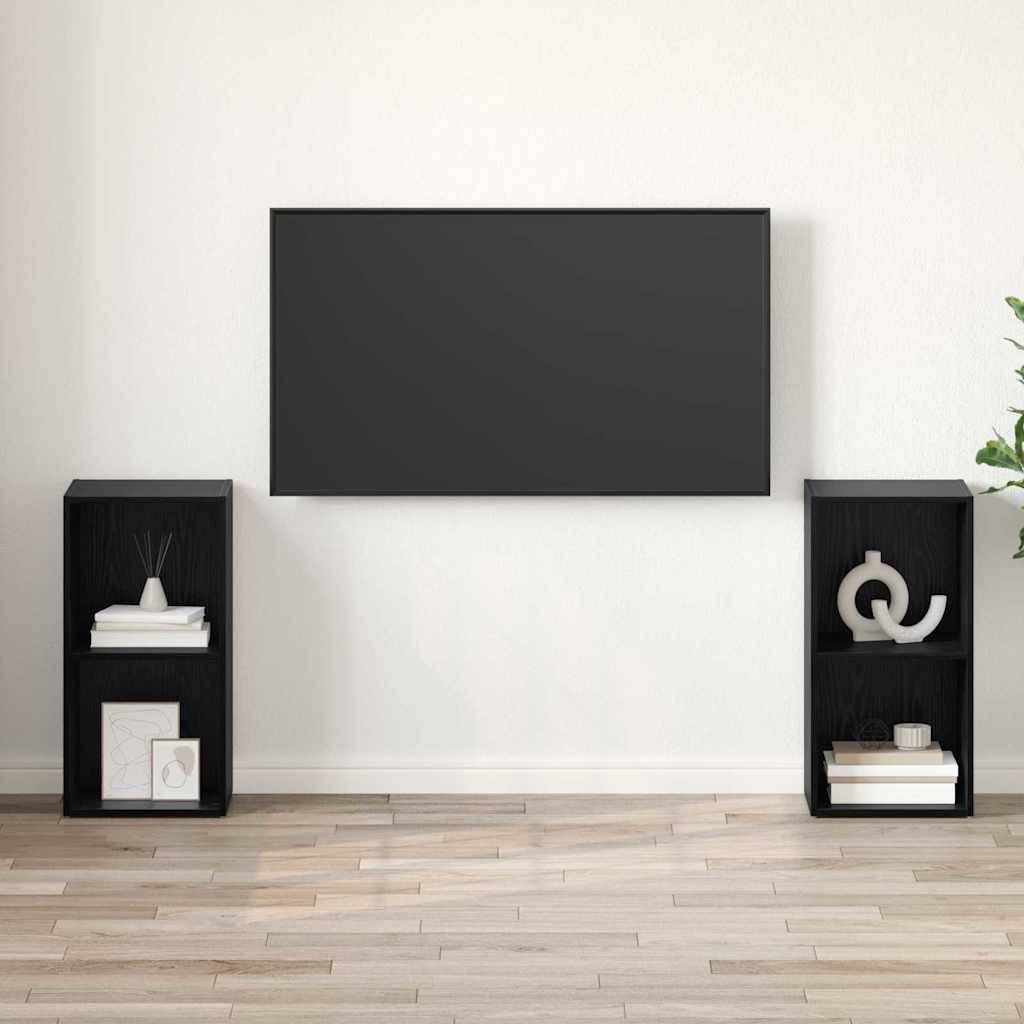 Set mobile TV 2 pcs Rovere Nero 72 x 35 x 36,5 cm