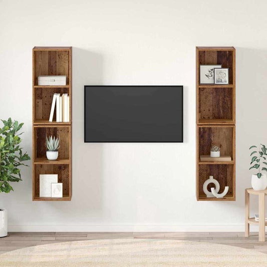 Set mobile TV 4 pcs Legno vecchio 37 x 37 x 72 cm