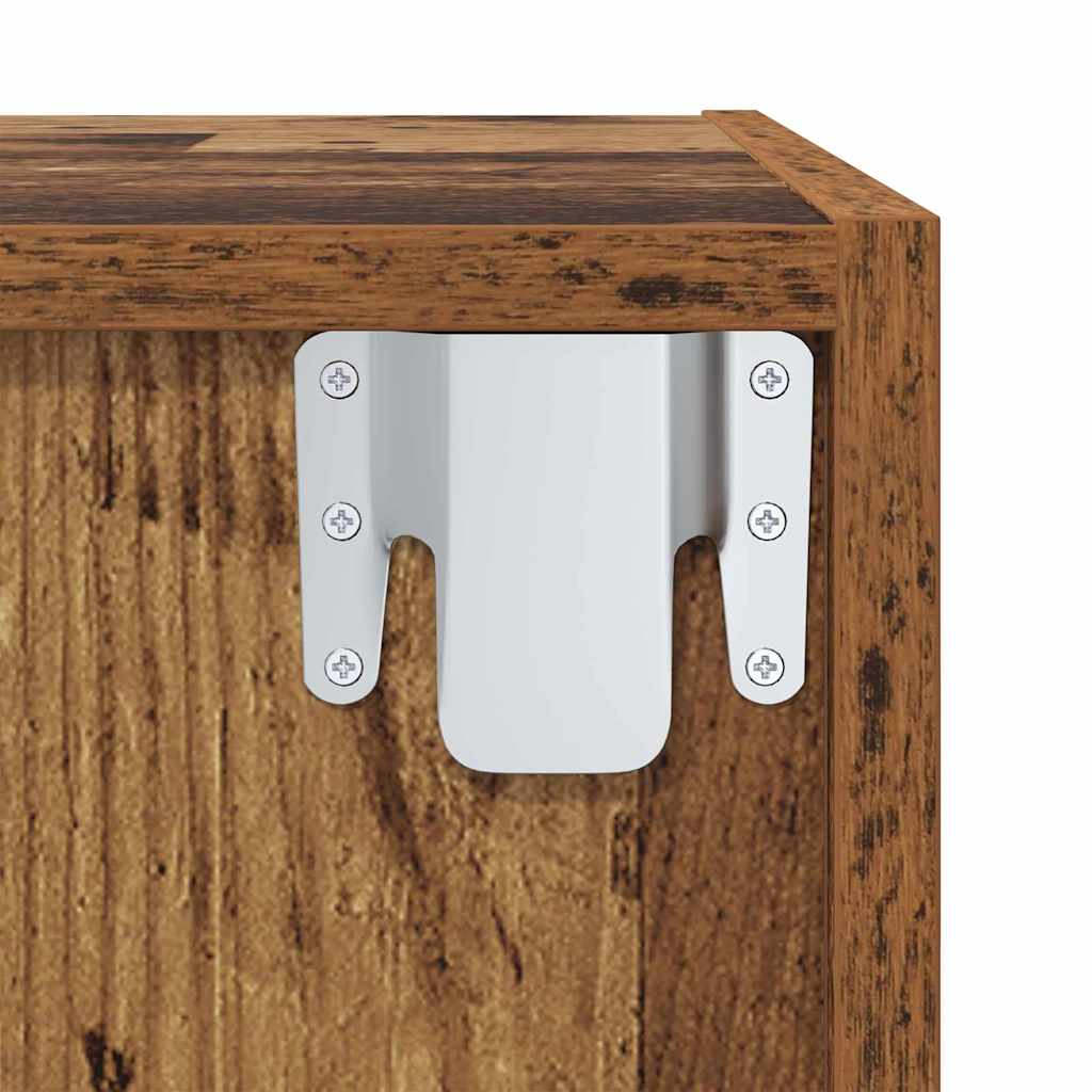 Set mobile TV 2 pcs Legno vecchio 37 x 37 x 107 cm