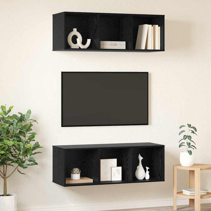 Set mobile TV 2 pcs Rovere Nero 37 x 37 x 107 cm