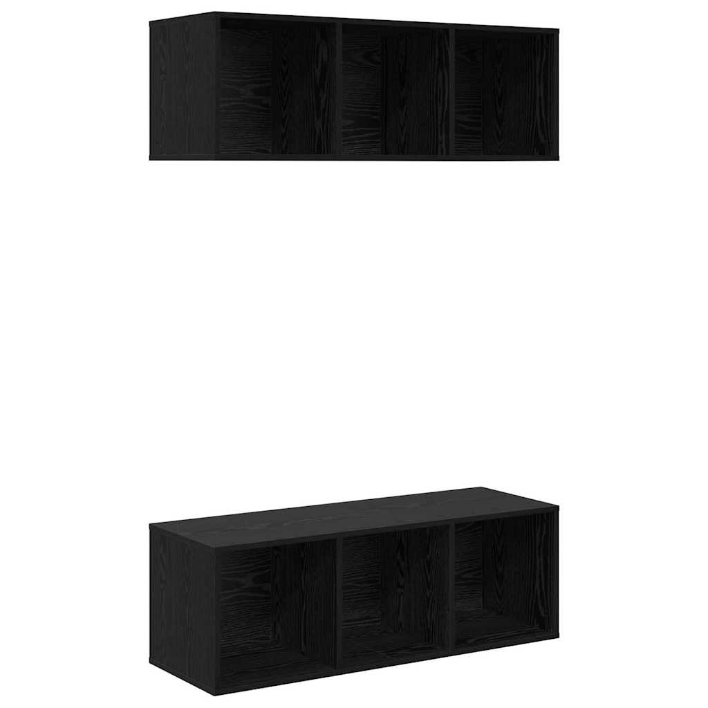Set mobile TV 2 pcs Rovere Nero 37 x 37 x 107 cm
