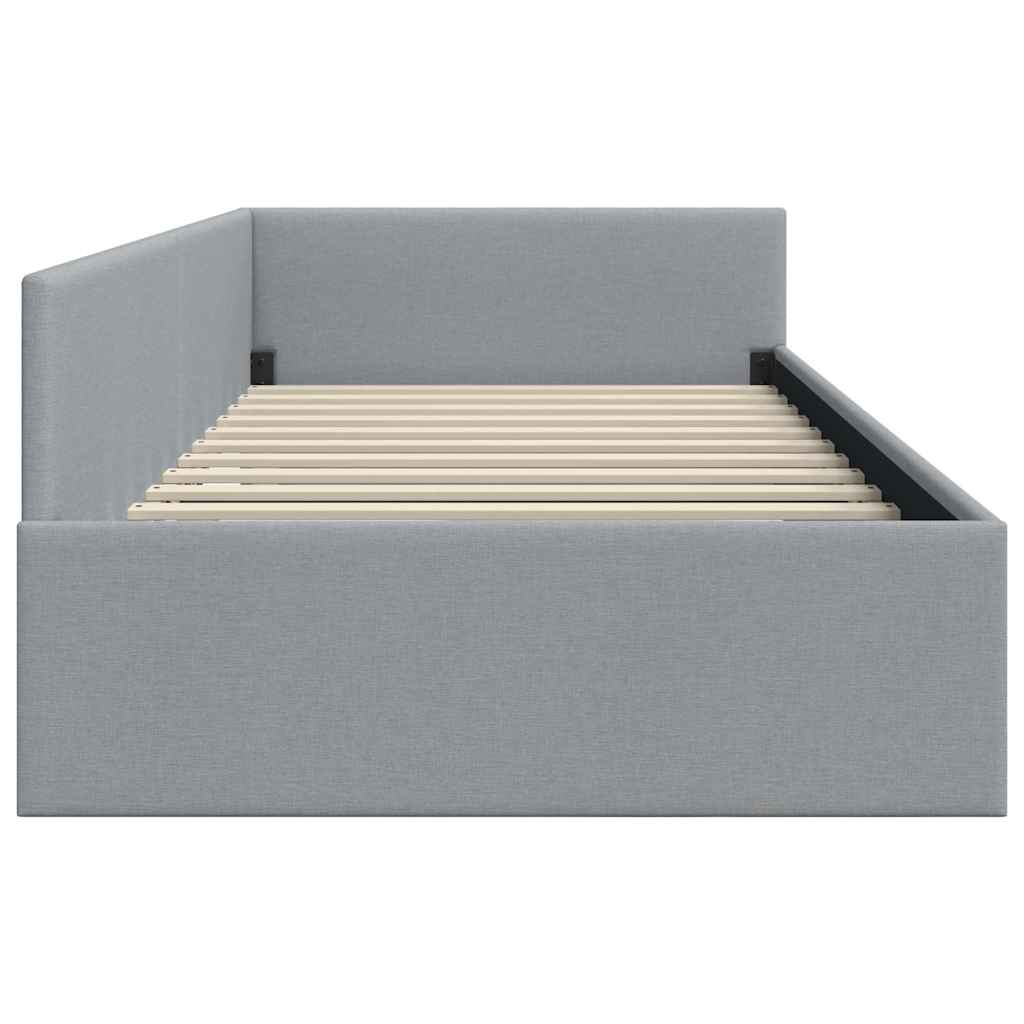 Cornice del letto ad angolo Grigio chiaro 80 cm x 200 cm | homemem39