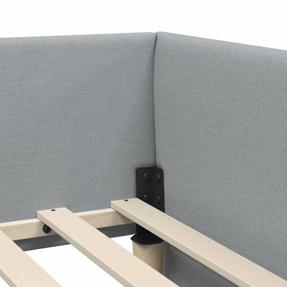 Cornice del letto ad angolo Grigio chiaro 90 cm x 200 cm | homemem39