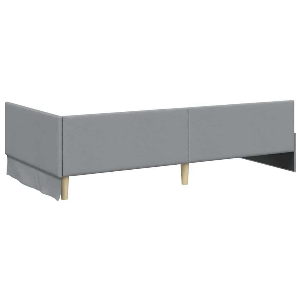 Cornice del letto ad angolo Grigio chiaro 90 cm x 200 cm | homemem39