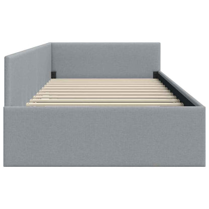 Cornice del letto ad angolo Grigio chiaro 90 cm x 200 cm | homemem39