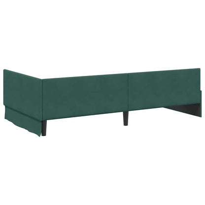 Cornice del letto ad angolo Verde Scuro 80 cm x 200 cm