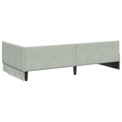 Cornice del letto ad angolo Grigio chiaro 90 cm x 190 cm