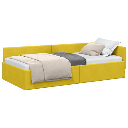 Cornice del letto ad angolo con testiera Giallo 90 cm x 200 cm