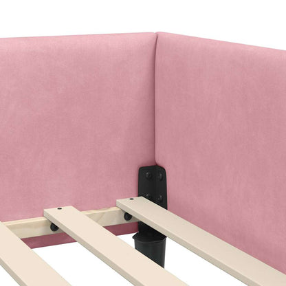 Cornice del letto ad angolo con testiera Rosa 80 cm x 200 cm