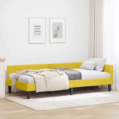 Cornice del letto ad angolo con testiera Giallo 90 cm x 190 cm
