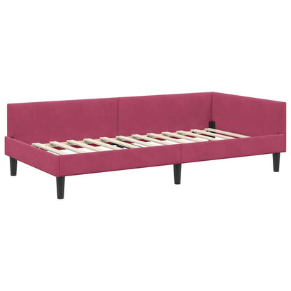 Cornice del letto ad angolo Rosso Vino 90 cm x 200 cm