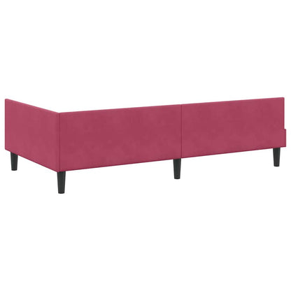Cornice del letto ad angolo Rosso Vino 90 cm x 200 cm