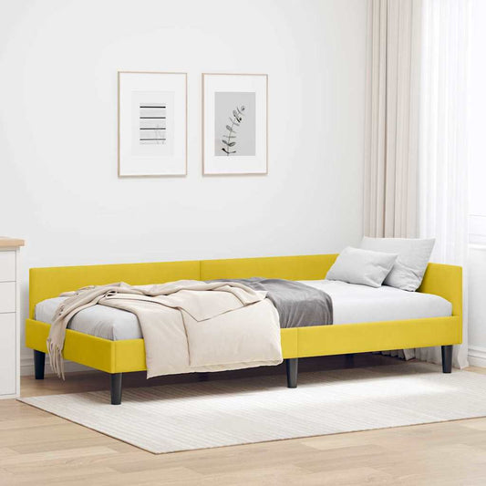 Cornice del letto ad angolo con testiera Giallo 90 cm x 200 cm